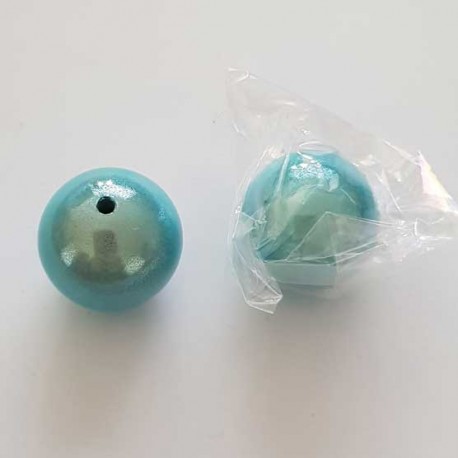 Perle Magique Ronde 25 mm Turquoise