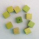 10 Perles Bois Cube / Carré 10 mm