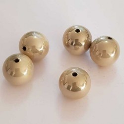 Perle Ronde 20 mm Beige Brillante 02 Acrylique