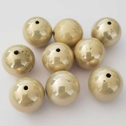 Perle Ronde 24 mm Beige Brillante 01 Acrylique