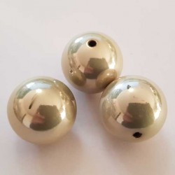 Perle Ronde 27 mm Beige Brillante 02 Acrylique