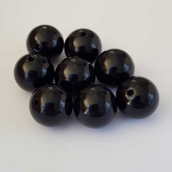 Perle Ronde 16 mm Noir N°002