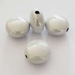 Perle Ronde Plate Brillante 17 mm