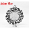 1 support cabochon 14 mm N°01 Argent