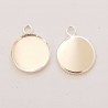 1 support cabochon 14 mm N°04 Argent