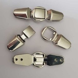 1 x 30mm Boucle Attache Rapide / Fermoir Clip / Plastique / Noir / Rigide /  Plat