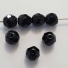 Perle Facette Ovale 08 x 07 mm Noir