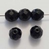 Perle Facette Ovale 10 x 10 mm Noir