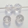 Perle Facette Ovale 12 x 12 mm Transparent