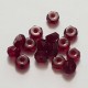 Perle Facette Plate 06 x 03 mm N°01 Rouge