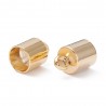 Embout Pour Cordon 6 mm Doré Acier Inoxydable Plaqué Or 24K
