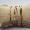 Collier chaine boule Métal Argenté N°02 de 72 cm