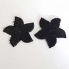 Fleur en Cuir Fleur 5 Pétales 48 mm Noir