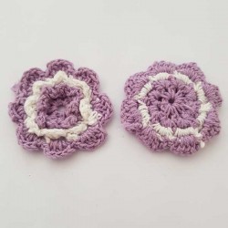 Fleur Au Crochet 40 mm du N°01 au N°08