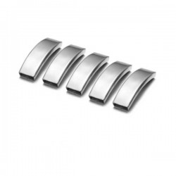1 Passant courbé pour cuir 10 mm de large Doré ou Argent