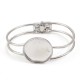 1 Bracelet support cabochon + 1 cabochon verre 25mm N°02