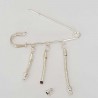 Broche 3 anneaux 70 mm et 3 tiges