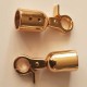 Embout à coller pour cordon 15 mm avec mousqueton Argent Vieilli ou Doré