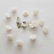 10 protections pour boucle d'oreille clips caoutchouc blanc