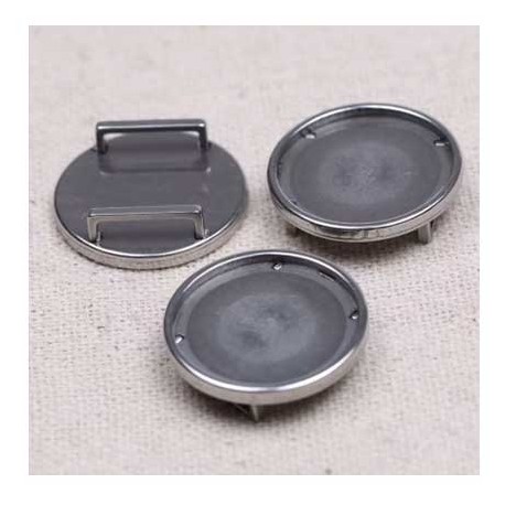 Passant 10 mm pour cabochon 20 mm Acier Inoxydable