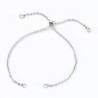 Bracelet Coulissant Acier Inoxydable Chaine N°02 Argent
