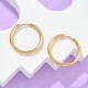Support Boucle d'oreille Créole Huggie Acier Inoxydable Doré