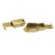 Fermoir clip griffe pour cuir 05 mm de large Doré