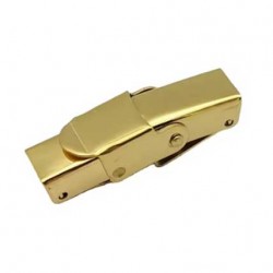 Fermoir clip griffe pour cuir 05 mm de large Doré