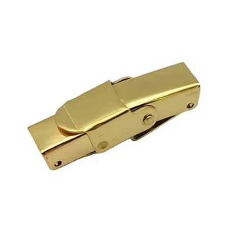 Fermoir clip griffe pour cuir 05 mm de large Doré