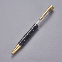 Stylo à décorer de perles tube vide à customiser doré or clair x 1 pièce