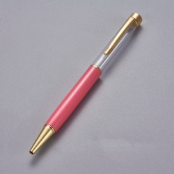 Stylo à décorer de perles tube vide à customiser doré terre de sienne x 1 pièce