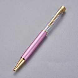 Stylo à décorer de perles tube vide à customiser doré rose nacré x 1 pièce