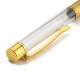 Stylo à décorer de perles tube vide à customiser doré kaki foncé x 1 pièce