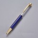 Stylo à décorer de perles tube vide à customiser doré bleu foncé 02 x 1 pièce
