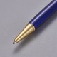 Stylo à décorer de perles tube vide à customiser doré bleu foncé 02 x 1 pièce