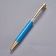 Stylo à décorer de perles tube vide à customiser doré bleu ciel foncé x 1 pièce