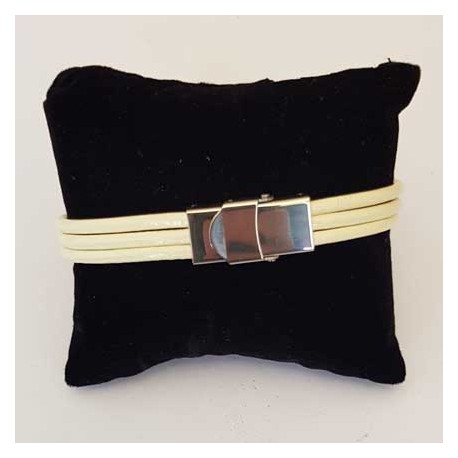 Bracelet cuir 03 mm Lisse ajustable au poignet