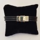 Bracelet cuir 03 mm Lisse ajustable au poignet