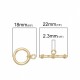 Fermoirs Toggle Plaqué Or 14K N°02