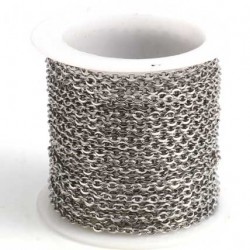 Chaîne Forçat N°03 en acier inoxydable 3 x 2.5 mm