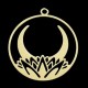 Breloque Ring Lune Acier Inoxydable