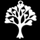 Breloque Arbre Coeur Acier Inoxydable