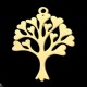 Breloque Arbre Coeur Acier Inoxydable