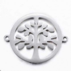 Connecteur Pendentif breloque Arbre De Vie N°03 en acier inoxydable