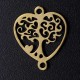 Connecteur Pendentif breloque Arbre De Vie Coeur N°01 en acier inoxydable