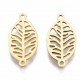 Connecteur Pendentif breloque Fleur Feuille N°01 en acier inoxydable