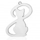 Breloque Chat N°01 en acier inoxydable