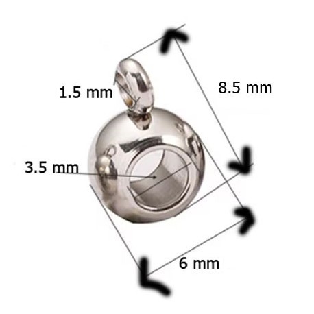 Bélière N°01 Acier Inoxydable 8.5x6 mm