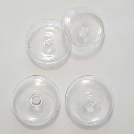 1 Boule en verre Soucoupe Plate 27 mm Globe à Remplir Creux