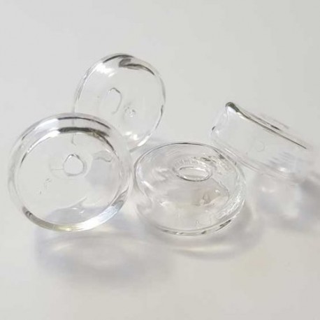 Boule en verre Soucoupe Plate 30 mm Globe à Remplir Creux
